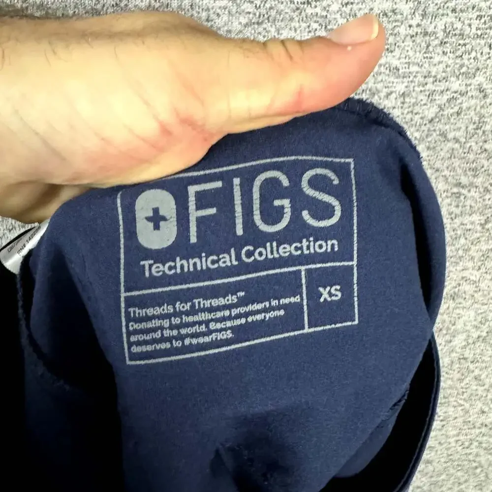 Figs Women’s Size XS Blue Zamora Cargo Scrub Pant - Pockets